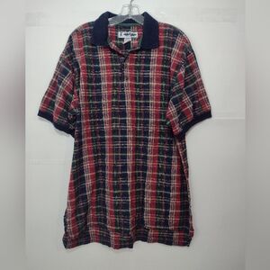 Riggins Golf Gear Classic Plaid Polo Shirt Vintage Size (L)